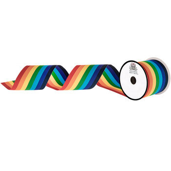 Rainbow Stripe Grosgrain Ribbon 18 INCHES 3 YARDS