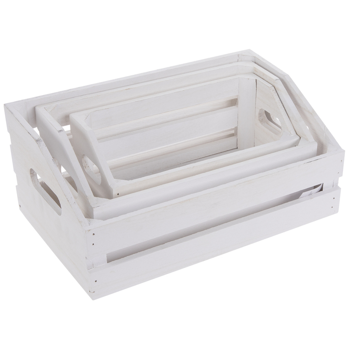 White Wood Crate Set Hobby Lobby 1968395