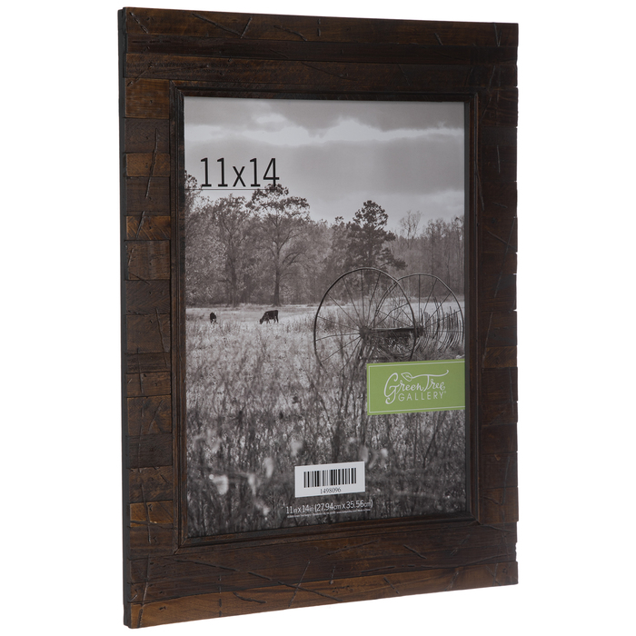 Dark Walnut Rustic Slatted Wood Wall Frame 11" x 14" Hobby Lobby