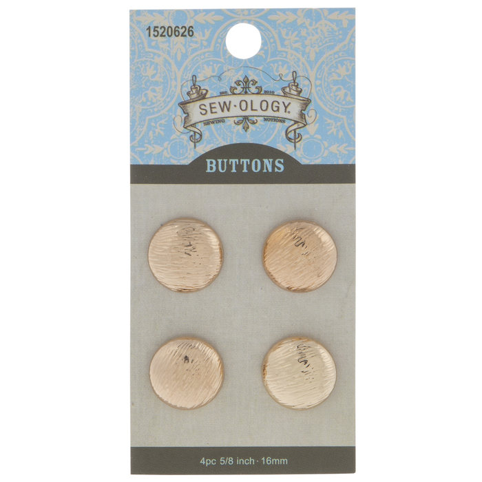Gold Textured Metal Shank Buttons 16mm Hobby Lobby 1520626