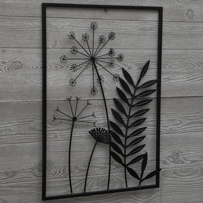 Black Flowers & Stems Metal Wall Decor Hobby Lobby 2188027