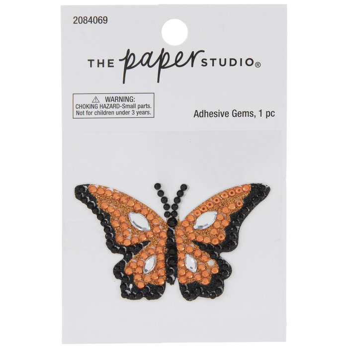 Orange Butterfly Rhinestone Sticker Hobby Lobby 2084069
