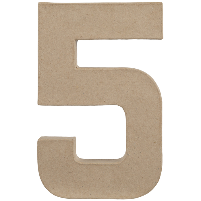Paper Mache Number 5 8" Hobby Lobby 594473