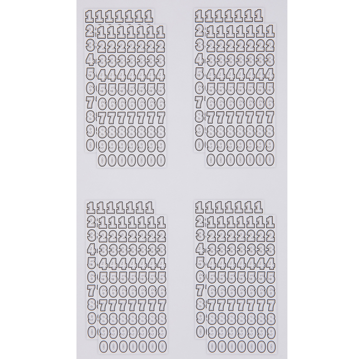 White Franklin Number Stickers 3/4" Hobby Lobby 1902170