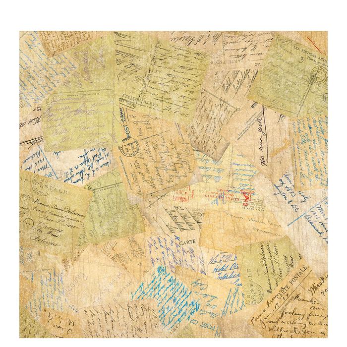 Old Postcards Scrapbook Paper 12" x 12" Hobby Lobby 419705
