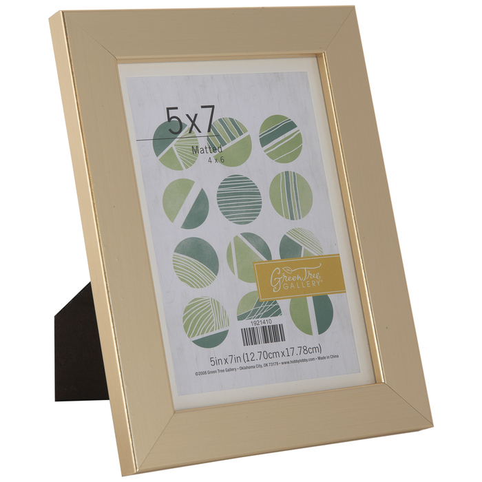 Gold Wood Wall Frame With Mat 5" x 7" Hobby Lobby 1921410