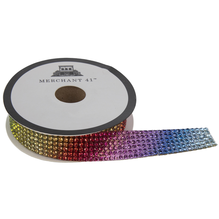 Rainbow Iron On Rhinestone Trim 5/8" Hobby Lobby 1835776