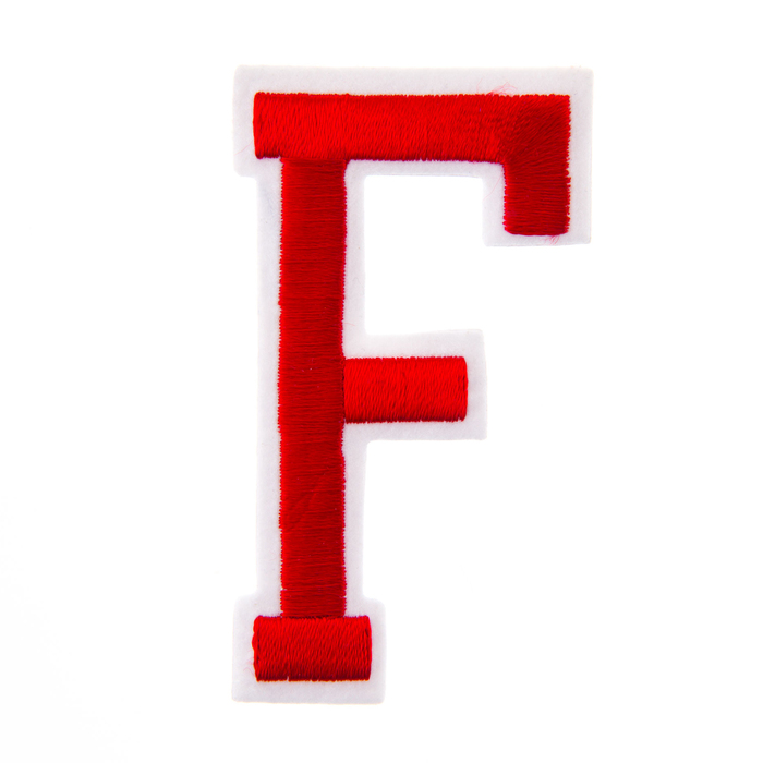 Red Embroidered IronOn Letter F 3" Hobby Lobby 271866