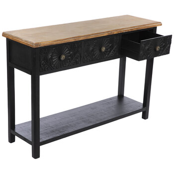 Black Medallion Wood Console Table Hobby Lobby 2124048 Black Medallion Wood Console Table, 60 Inch Console Table Black