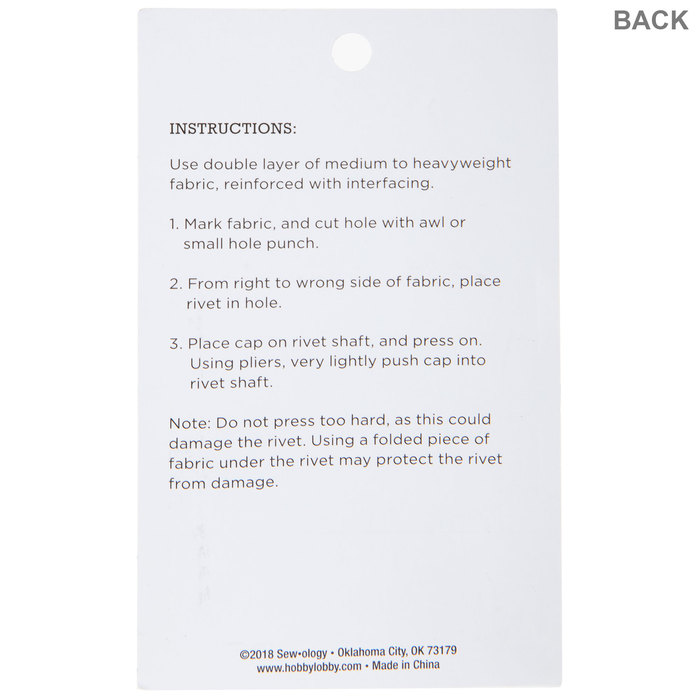 Nickel DoubleCap Rivets 5/16" Hobby Lobby 1688951