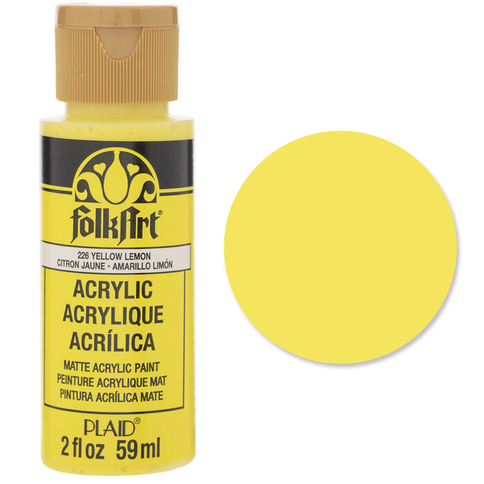 Yellow Lemon FolkArt Acrylic Paint Hobby Lobby 153502