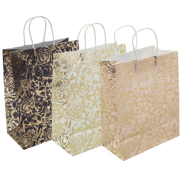 Metallic Floral Gift Bags Hobby Lobby 2249001