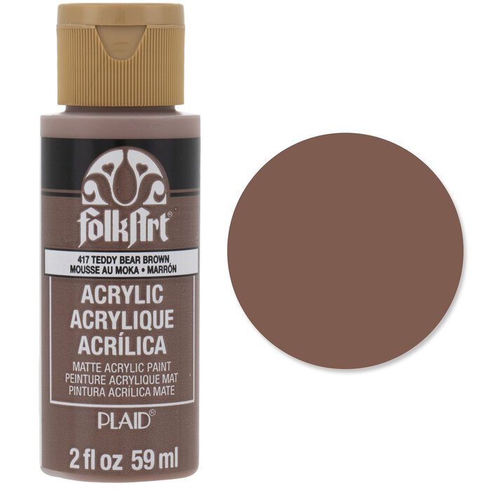 Teddy Bear Brown FolkArt Acrylic Paint Hobby Lobby 714964