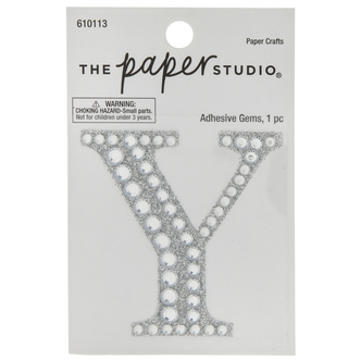 Silver Glitter Rhinestone Sticker Letter Y Hobby Lobby 610113 Silver Glitter Rhinestone Sticker Letter Y Hobby Lobby 610113
