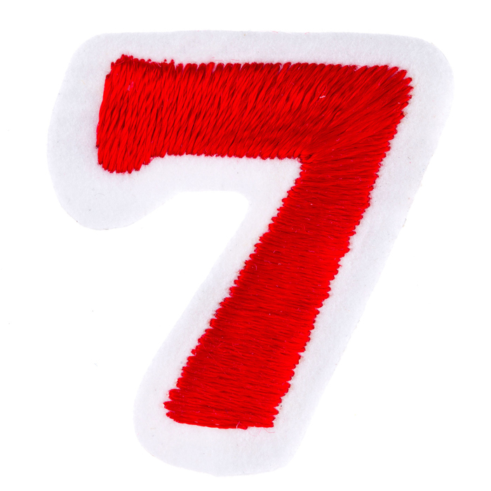 Red Embroidered Number IronOn Patch 7 1 1/2" Hobby Lobby 471607