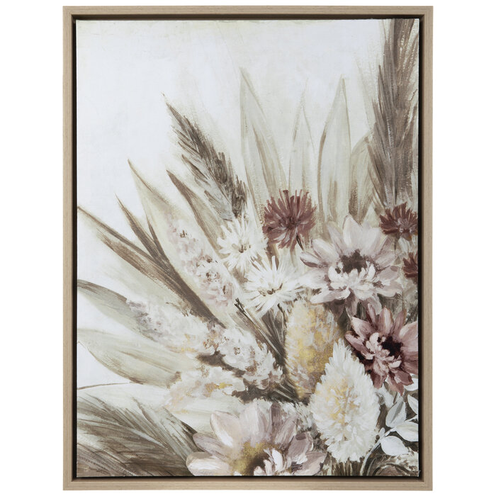 Pampas Grass & Flowers Canvas Wall Decor Hobby Lobby 2175222