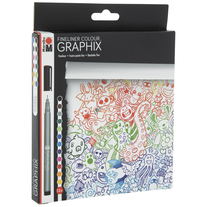Marabu Fineliner Color Pens 12 Piece Set Hobby Lobby 1866862