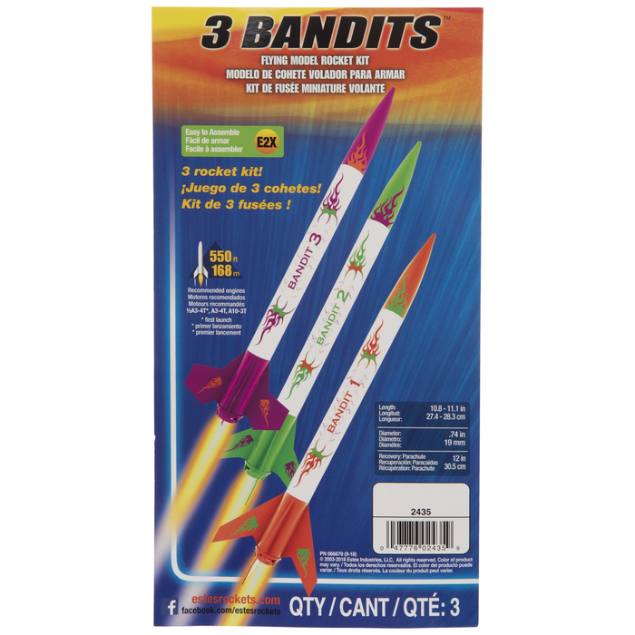 3 Bandits Model Rocket Kit Hobby Lobby