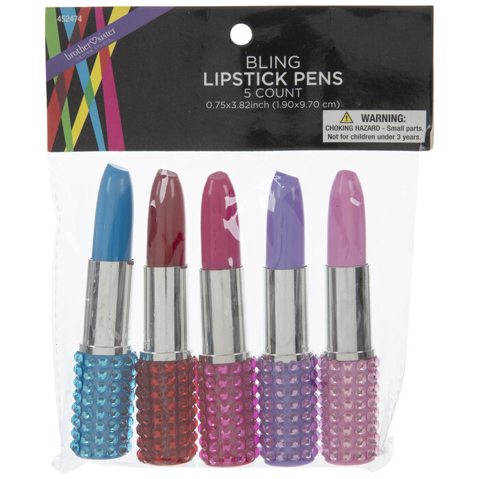 Rhinestone Lipstick Pens 5 Piece Set Hobby Lobby 452474