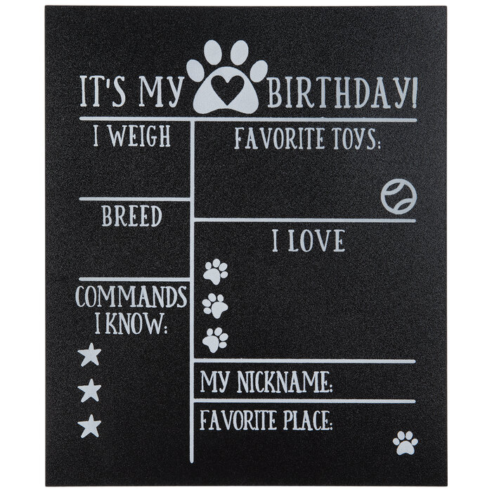 Pet Birthday Wood Chalkboard Hobby Lobby 2179364
