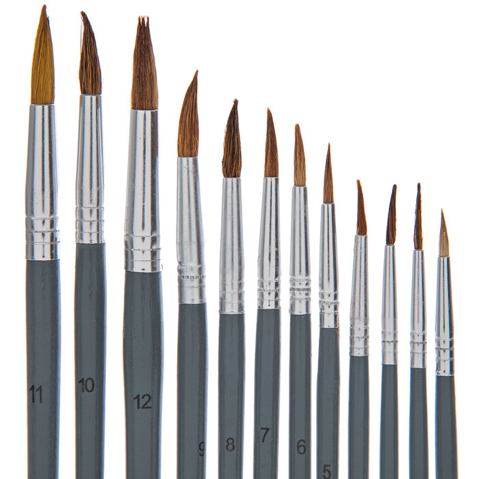 Round All Purpose Paint Brushes Value Pack 12 Piece Set Hobby Lobby