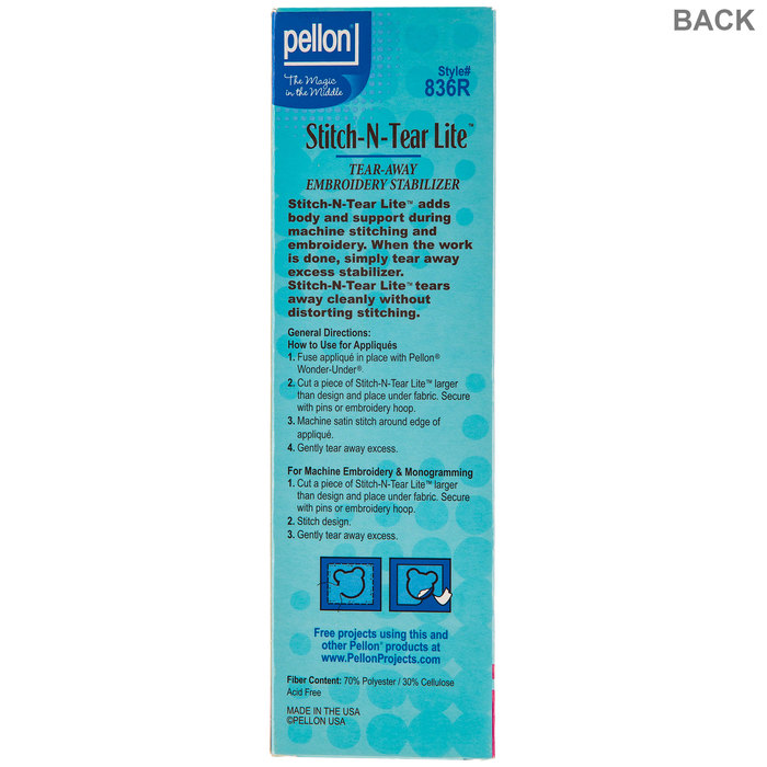 StitchNTear Lite TearAway Embroidery Stabilizer Hobby Lobby 483552