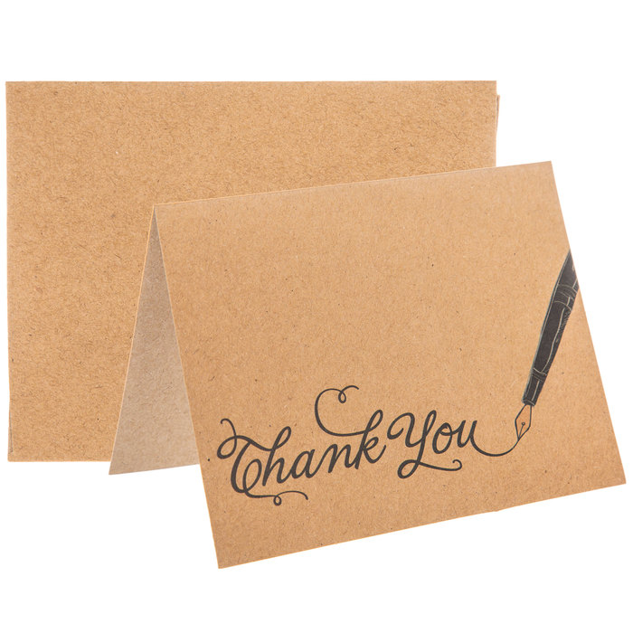 Kraft Thank You Pen Cards Hobby Lobby 1389931